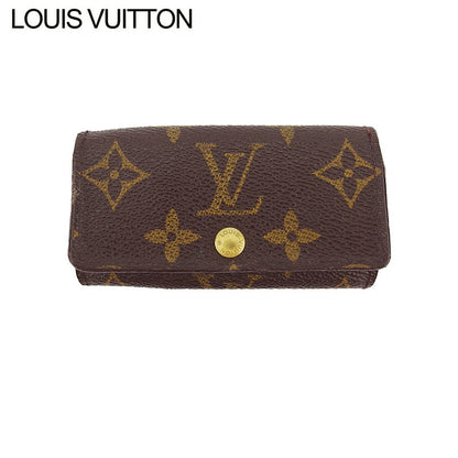 LOUIS VUITTON Key case Key holder M62631 Brown beige gold Multicles4