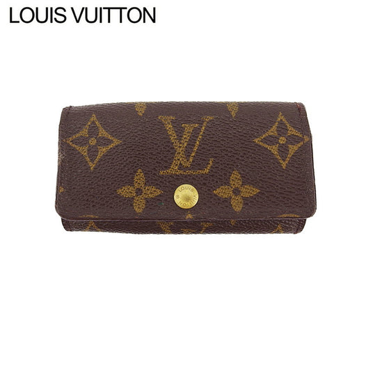 LOUIS VUITTON Key case Key holder M62631 Brown beige gold Multicles4