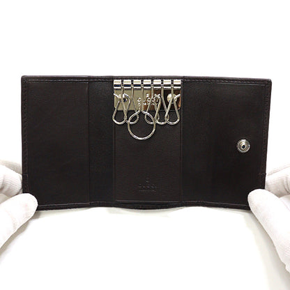 GUCCI Key case Key holder  256433 leather Dark brown six hooks