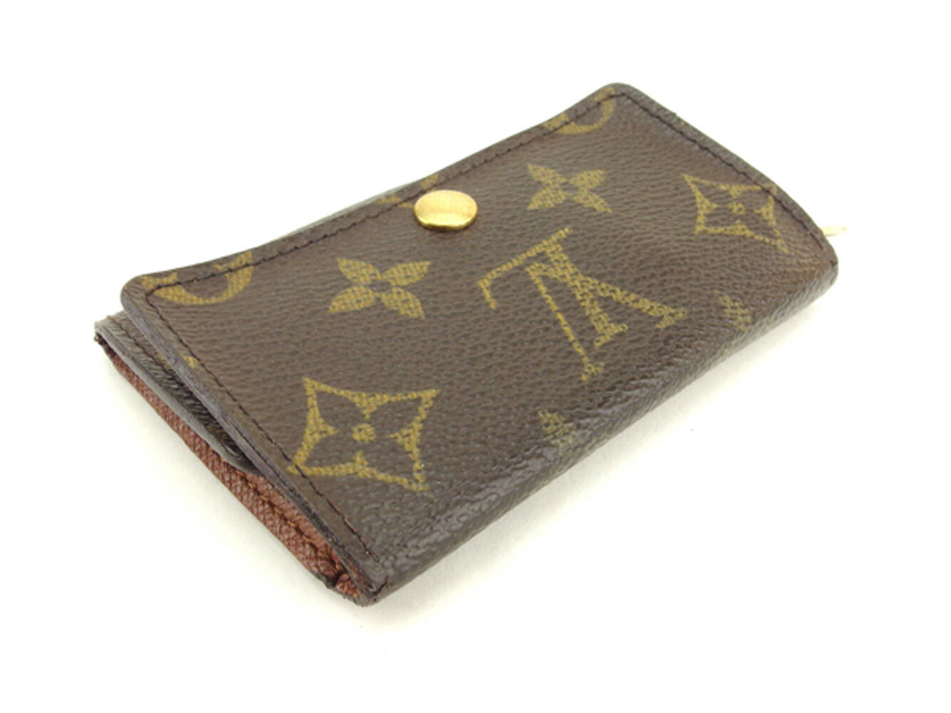 LOUIS VUITTON Key case Key holder M62630 Brown beige gold Multicles6
