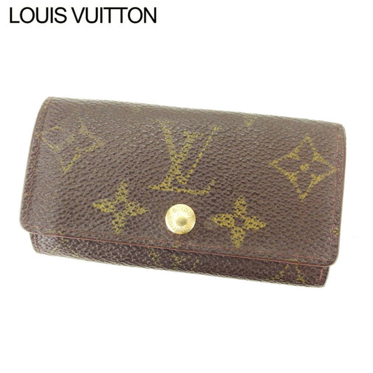 LOUIS VUITTON Key case Key holder M62631 Brown beige gold Multicles4