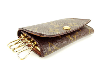 LOUIS VUITTON Key case Key holder M62631 Brown beige gold Multicles4