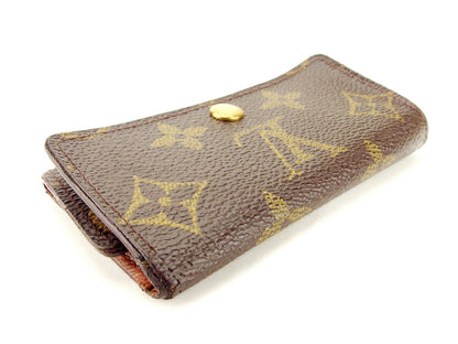 LOUIS VUITTON Key case Key holder M62631 Brown beige gold Multicles4