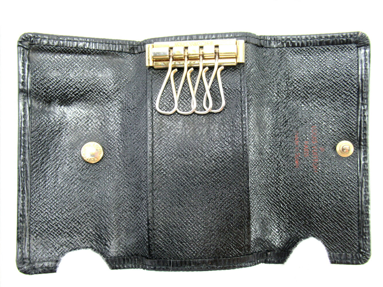LOUIS VUITTON Key case Key holder M63822 black /Multicles4