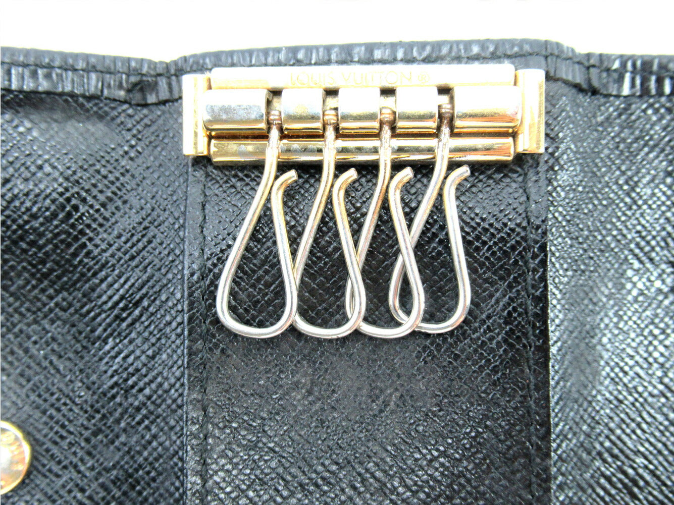 LOUIS VUITTON Key case Key holder M63822 black /Multicles4