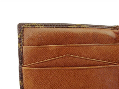 LOUIS VUITTON Bifold Wallet M61660 Brown beige gold Portonebier