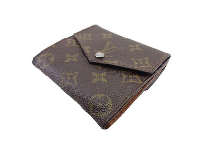 LOUIS VUITTON Bifold Wallet M61660 Brown beige gold Portonebier