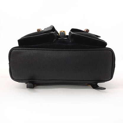 GUCCI Backpack 003・1998 Suede, Leather black Bamboo