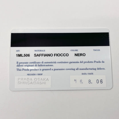 PRADA Long Wallet Purse Safiano leather black