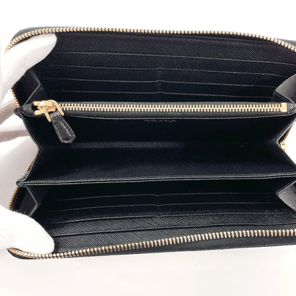PRADA Long Wallet Purse Safiano leather black