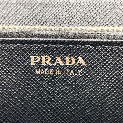 PRADA Long Wallet Purse Safiano leather black