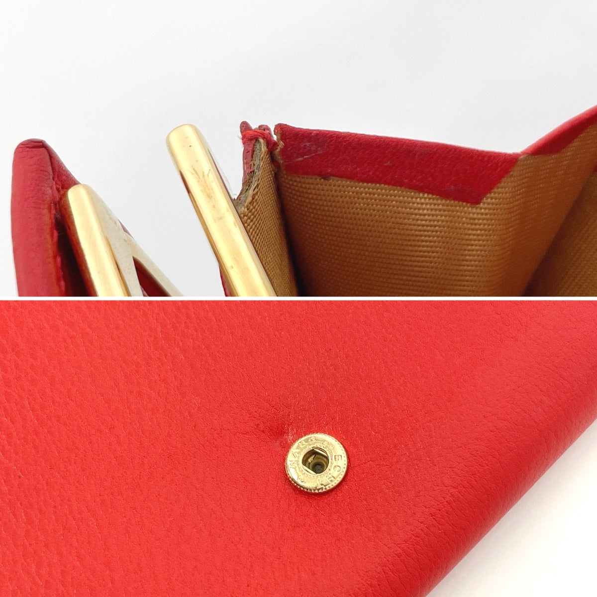 GUCCI Long Wallet Purse 035・6416・1720・0 leather Red Horseshoe