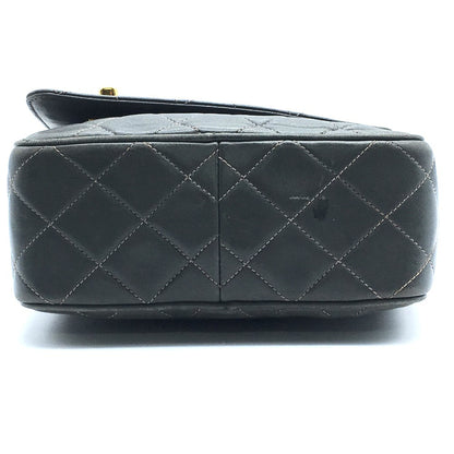 CHANEL Shoulder Bag lambskin Gray type CC COCO Mark Matrasse Fringe