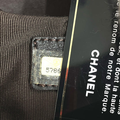 CHANEL Shoulder Bag lambskin Brown logo Sacosh