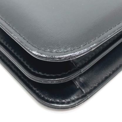GUCCI Shoulder Bag leather black GGMetal Old Gucci
