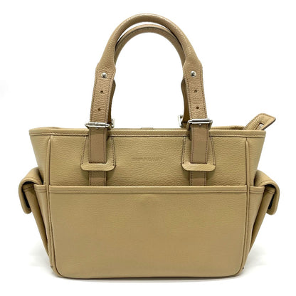 BURBERRY Handbag leather beige logo Side pocket