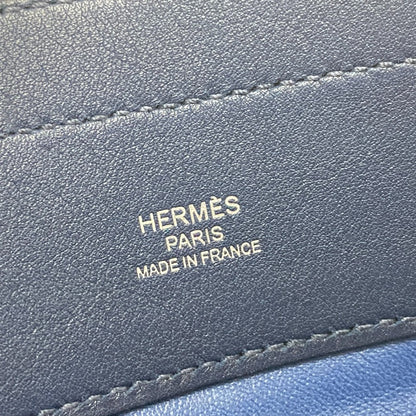 HERMES Shoulder Bag Swift blue leather Arine Mini Women Used Authentic