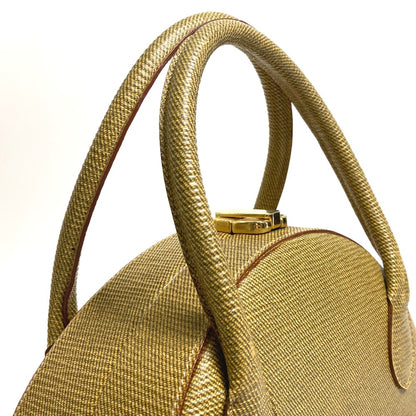 FENDI Handbag leather Beige type Semicircular form Women Used Authentic