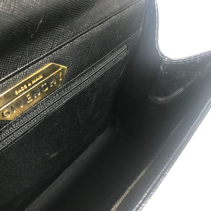 GIVENCHY Handbag leather black Shoulder Bag vintage unisex(Unisex) Used Authentic