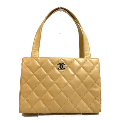 CHANEL Handbag lambskin beige CCCOCO Mark Matrasse