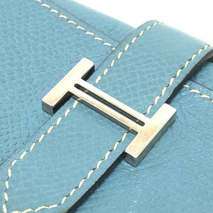 HERMES Key case Key holder  Epsom blue HMetal Bean Women Used Authentic