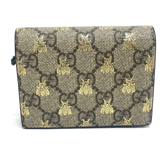 GUCCI Folded wallet 508057 GG Supreme Canvas beige GG BEE BEE