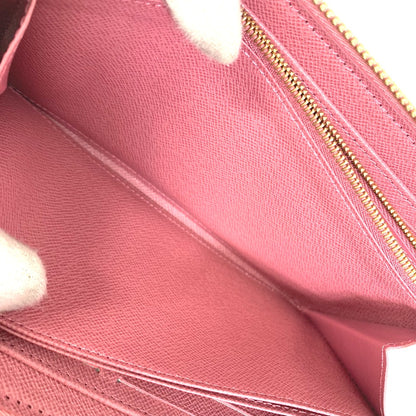 LOUIS VUITTON Long Wallet Purse M81182 Monogram denim pink Monogram denim Zippy wallet Women Used Authentic
