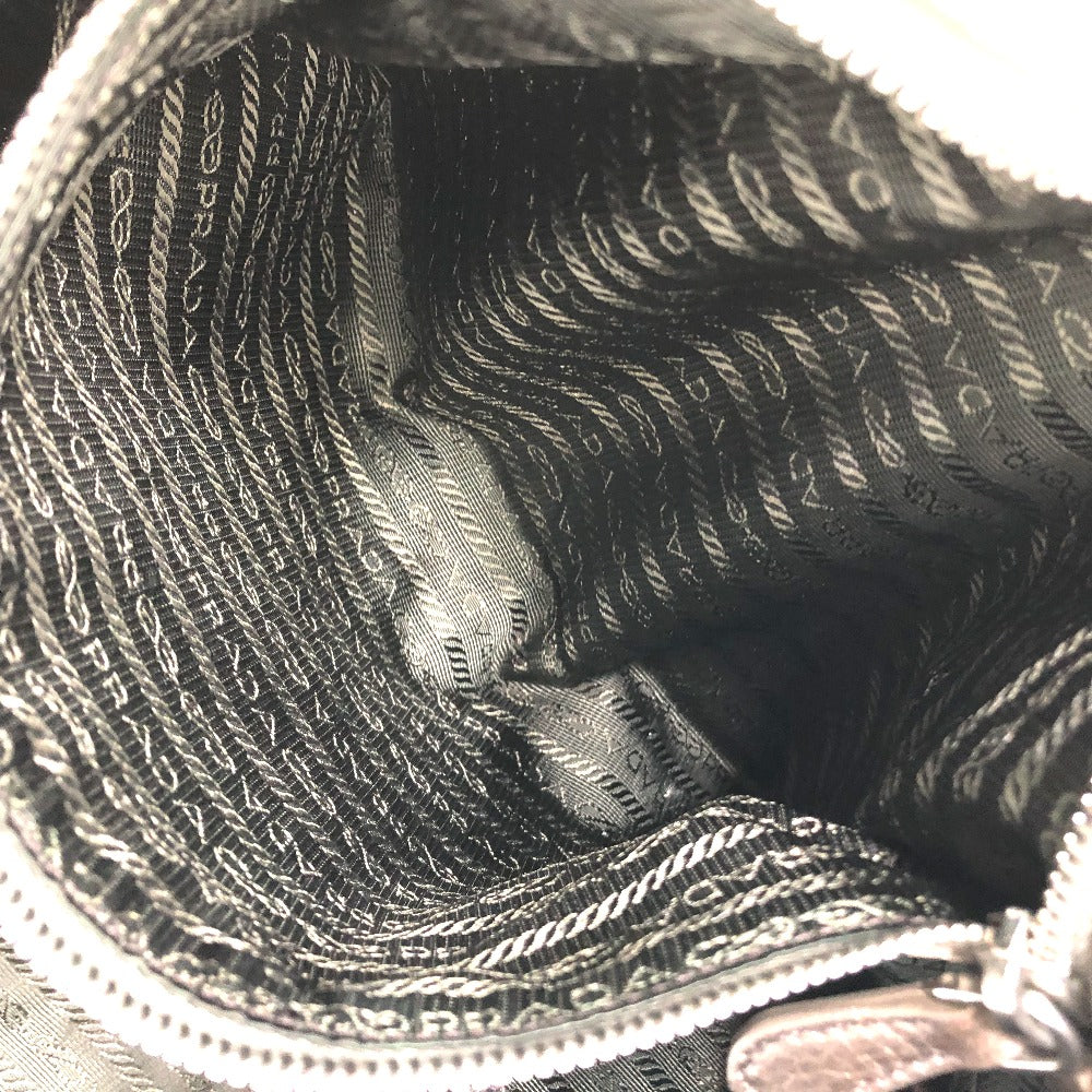 PRADA Tote Bag leather Brown logo