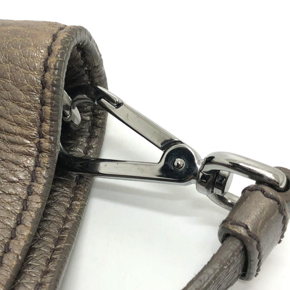 PRADA Tote Bag leather Brown logo
