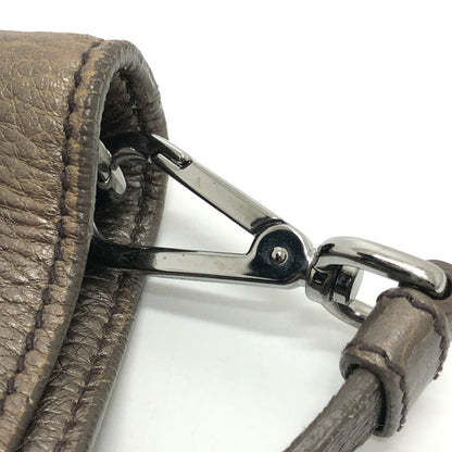 PRADA Tote Bag leather Brown logo