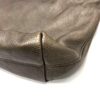 PRADA Tote Bag leather Brown logo