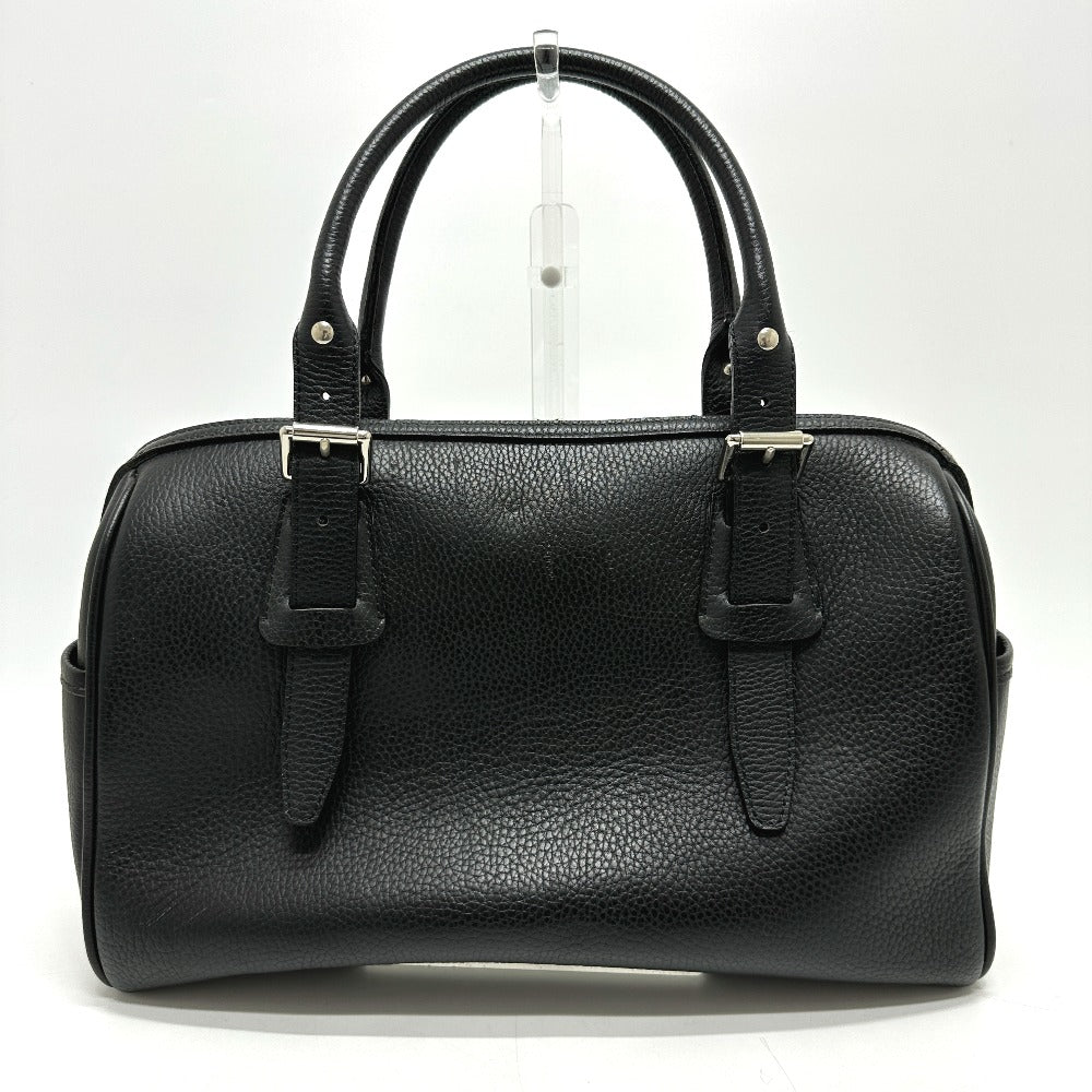 BURBERRY Boston Duffel bag leather black Shoulder bag/logo Handbag