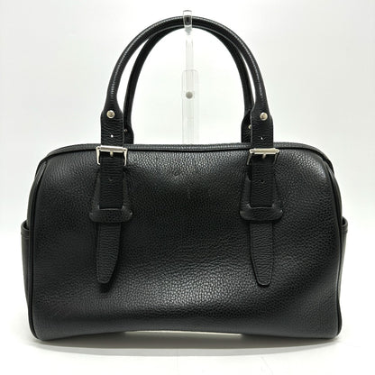 BURBERRY Boston Duffel bag leather black Shoulder bag/logo Handbag