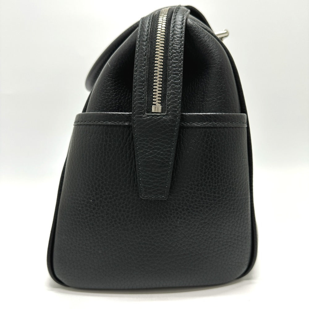 BURBERRY Boston Duffel bag leather black Shoulder bag/logo Handbag