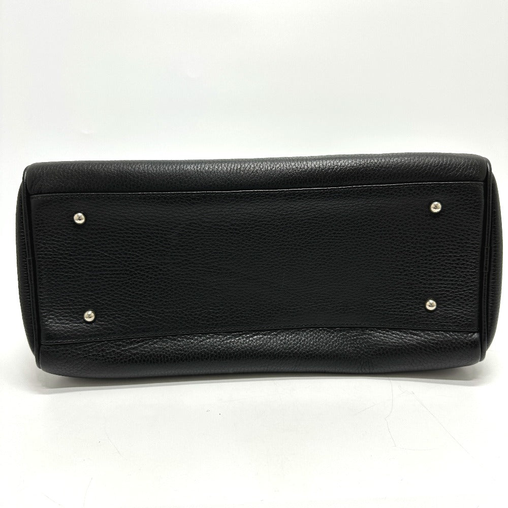BURBERRY Boston Duffel bag leather black Shoulder bag/logo Handbag