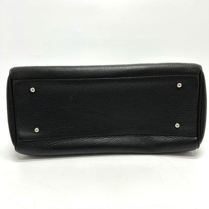 BURBERRY Boston Duffel bag leather black Shoulder bag/logo Handbag