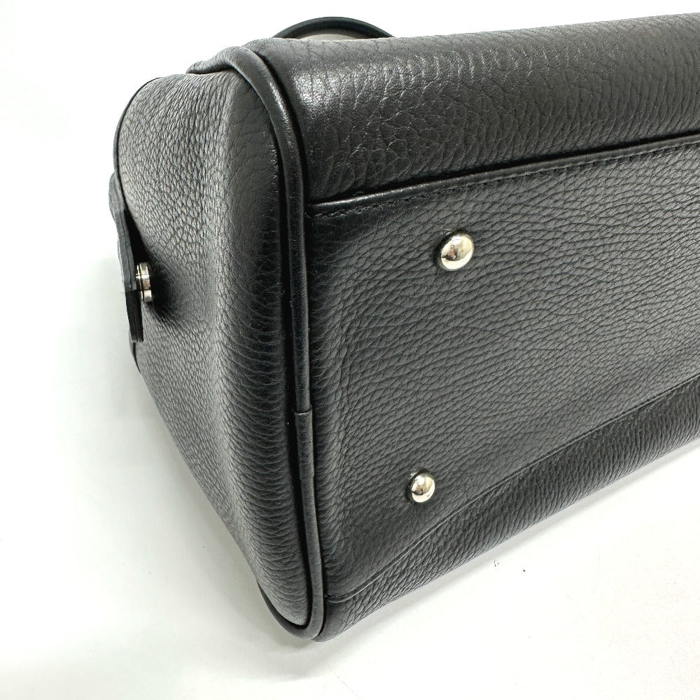 BURBERRY Boston Duffel bag leather black Shoulder bag/logo Handbag