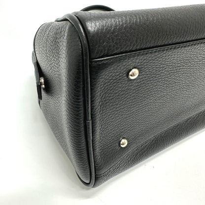 BURBERRY Boston Duffel bag leather black Shoulder bag/logo Handbag