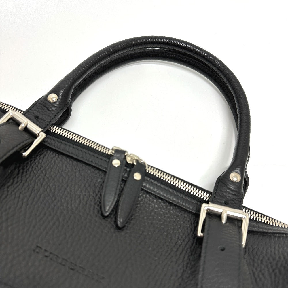 BURBERRY Boston Duffel bag leather black Shoulder bag/logo Handbag