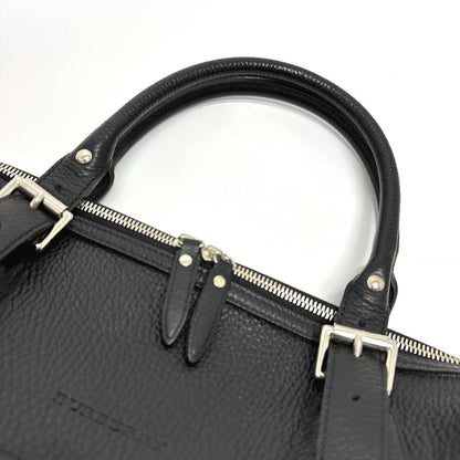 BURBERRY Boston Duffel bag leather black Shoulder bag/logo Handbag
