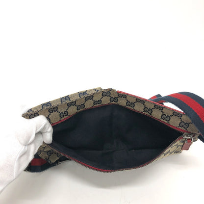 GUCCI Waist bag 28566 GG canvas / leather Red GG/logo Sling bag