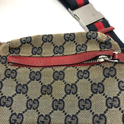 GUCCI Waist bag 28566 GG canvas / leather Red GG/logo Sling bag
