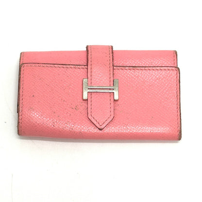 HERMES Key case Key holder  Epsom pink HMetal Bean Women Used Authentic