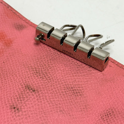 HERMES Key case Key holder  Epsom pink HMetal Bean Women Used Authentic