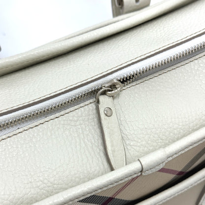 BURBERRY Handbag Nylon beige check Mini Boston Duffel bag