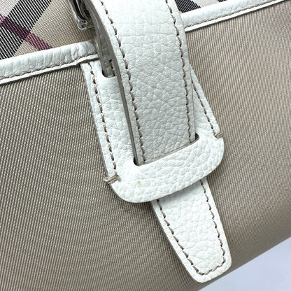 BURBERRY Handbag Nylon beige check Mini Boston Duffel bag