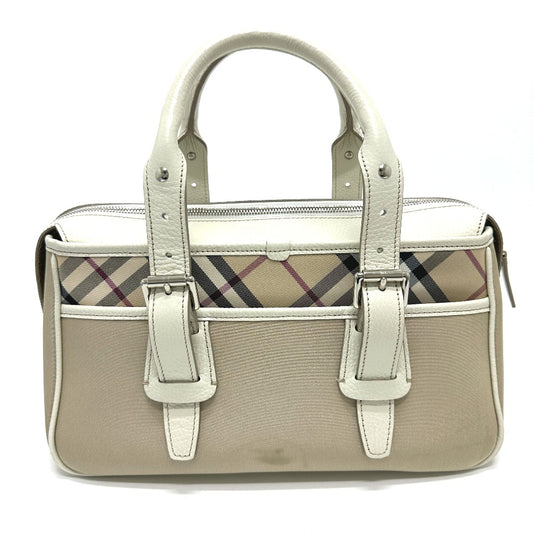 BURBERRY Handbag Nylon beige check Mini Boston Duffel bag