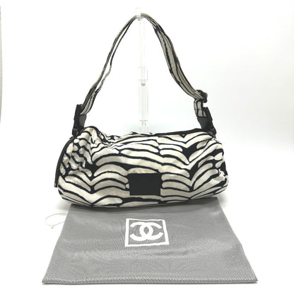 CHANEL Shoulder Bag Nylon white Sports CC COCO Mark