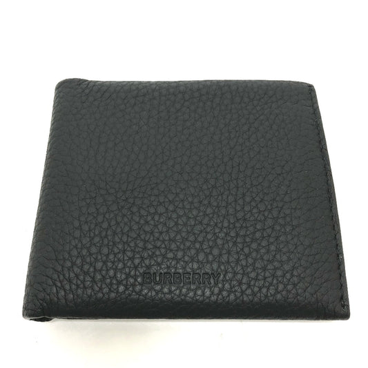 BURBERRY Folded wallet 8043377 leather black logo Wallet