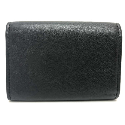 CHANEL Key case Key holder  leather black COCO Mark 4 stations with key ring